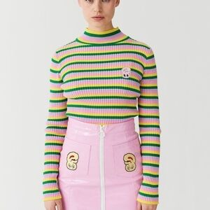 Lazy Oaf Multicolor Striped Long Sleeve Top